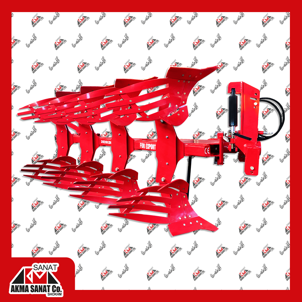 گاوآهن برگرداندار دوطرفه چهار خیش قوطی سوپر شیار دار (جلو متحرک) 12-14-16 اینچ Type-1
